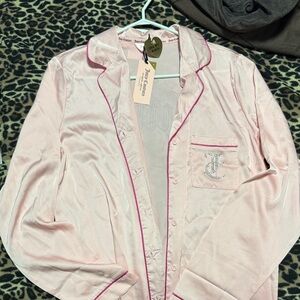 Juicy Couture Light Pink Satin Pajama Top